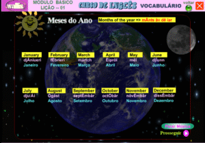 curso ingles basico wallis vocabulario dicionario meses do ano
